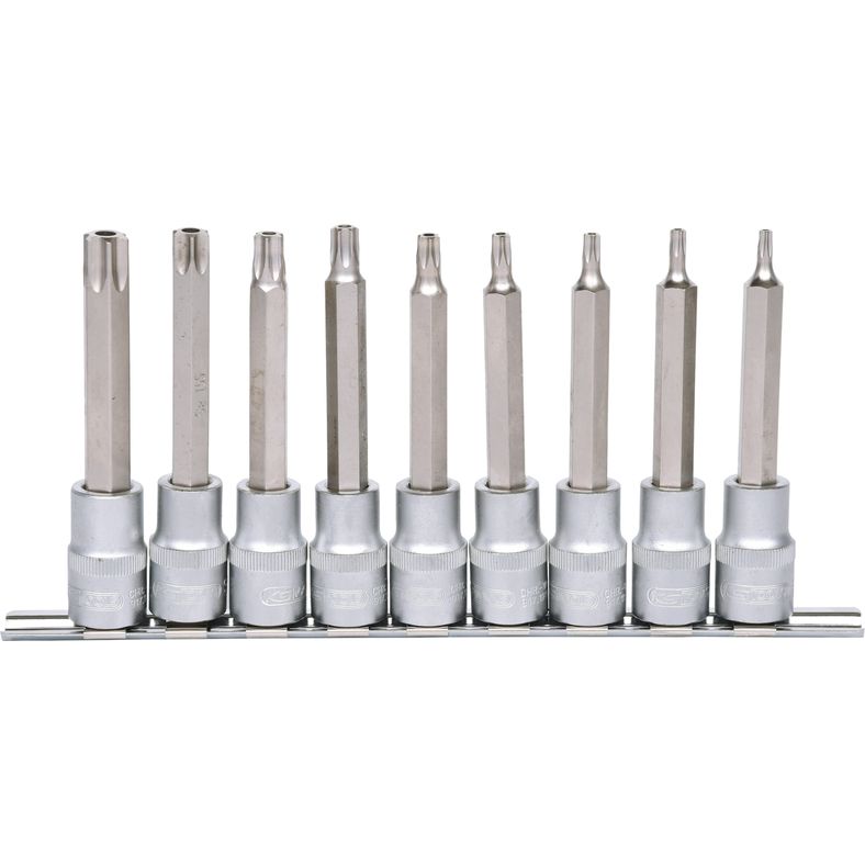 KS TOOLS 1/2" bit-hylssats 9-delars TB20-TB60 med stjärnhål. KS917.1790