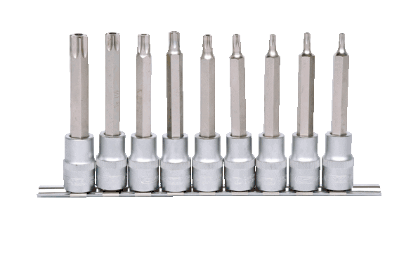 KS TOOLS 1/2" bit-hylssats 9-delars TB20-TB60 med stjärnhål. KS917.1790