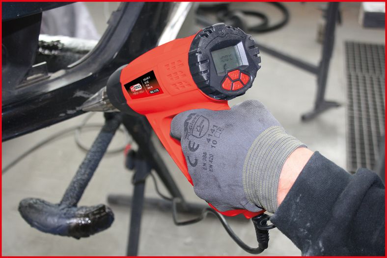 KS Tools Varmluftspistol 2000W – Digital 5-delars sats