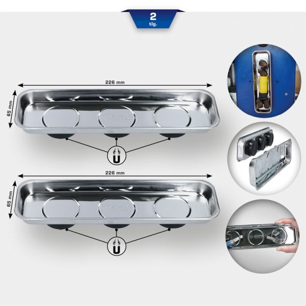 Brilliant Tools Magnetisk Skål – 2 Delar, För Verkstad