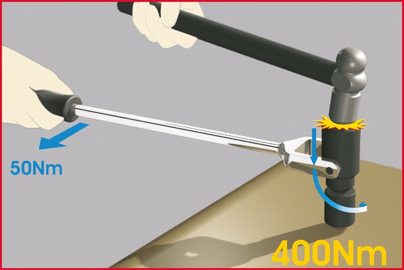 KS TOOLS 1/2'' hand-slagskruvmejsel, 475mm