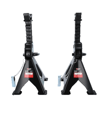 KS Tools Stödbock 3 ton - Justerbar pallbock i stål med snabbjustering (295-425 mm)