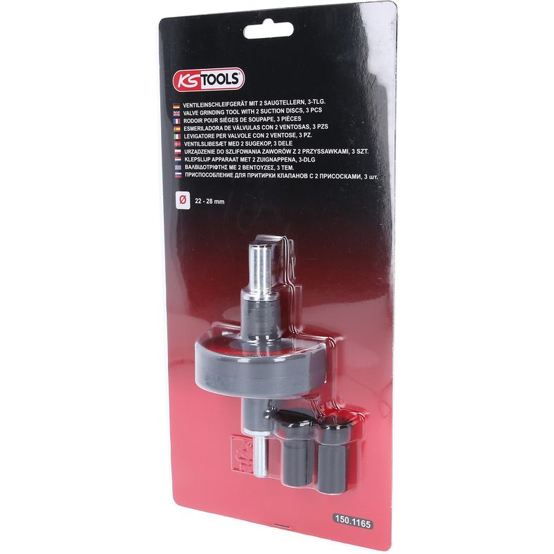 KS TOOLS Ventilslipredskap med 2 sugkoppar 3-delars