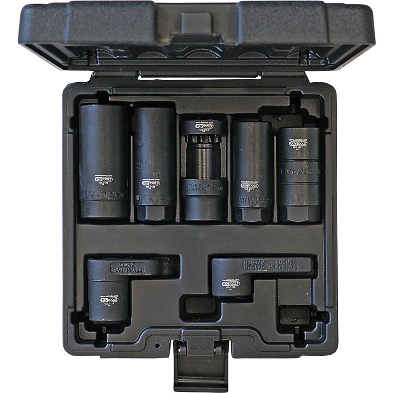 KS TOOLS Hylssats för lambdasensorer 1/2" + 3/8" 7delar