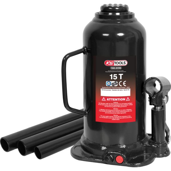 KS TOOLS Hydraulisk flaskdomkraft 15t