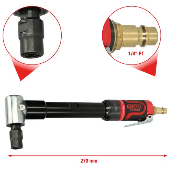 KS TOOLS SlimPOWER mini vinkelstavslipare