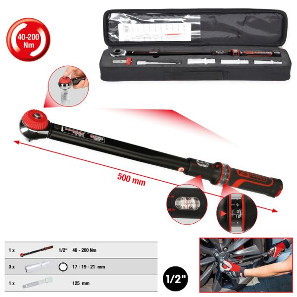 KS TOOLS ERGOTORQUE precision vridmomentnyckelsats