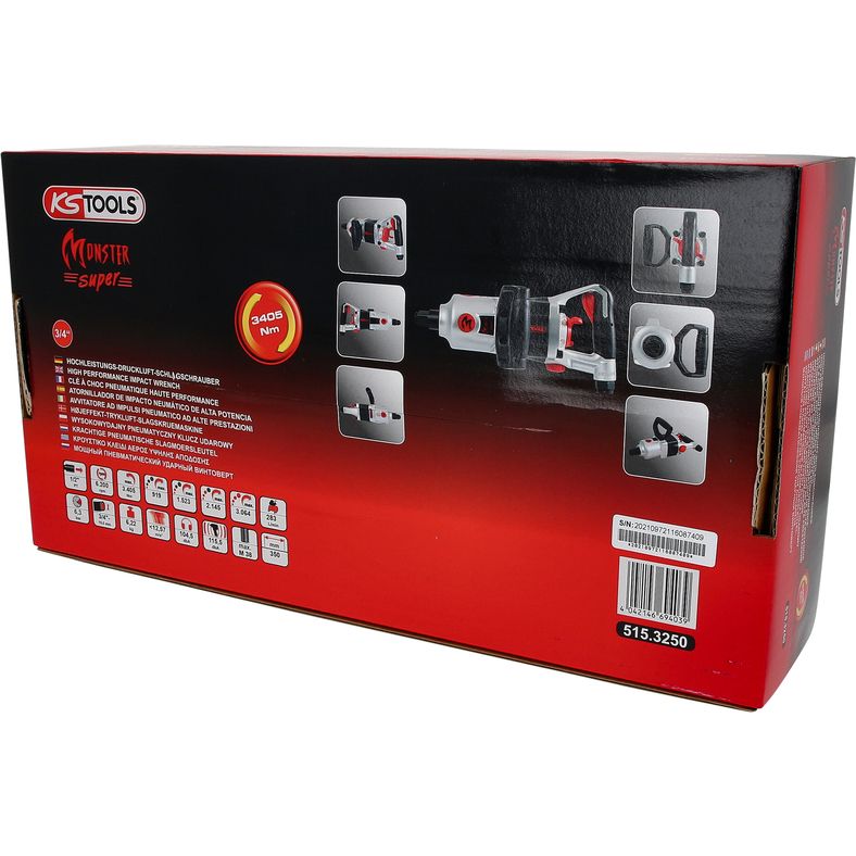 KS TOOLS 3/4" superMONSTER mutterdragare 3405Nm KS515.3250