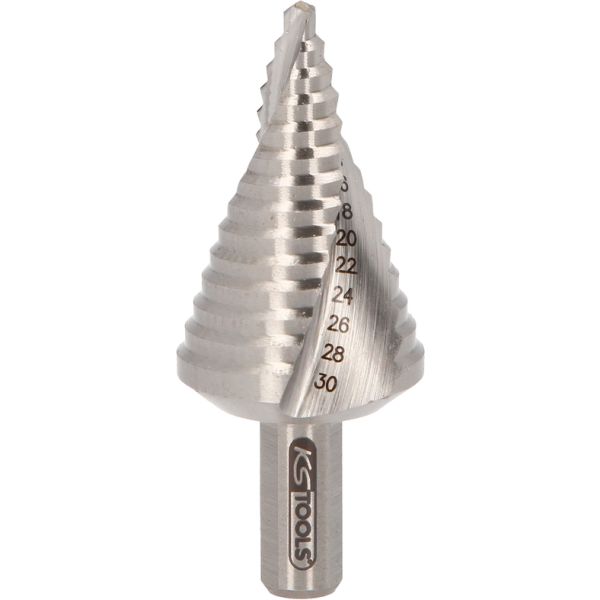 KS TOOLS HSS-stegborr extra kort,Ø 4-30mm, 14 steg