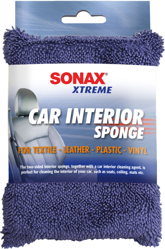 SONAX Xtreme Car Interior Sponge – Specialsvamp för invändig rengöring av bilens alla ytor