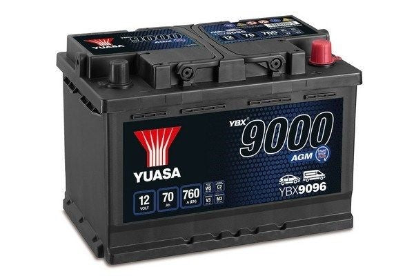 STARTBATTERI YUASA YBX9096 12V 70AH 760A