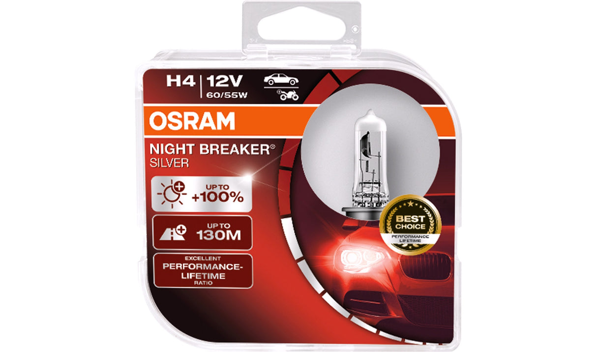OSRAM NIGHT BREAKER SILVER 64193NBS-HCB – H4 Halogenlampa