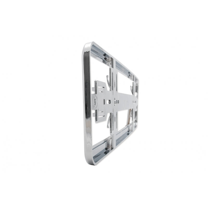 Nummerskylthållare med EU-märke – Kromad, 536 x 139 mm