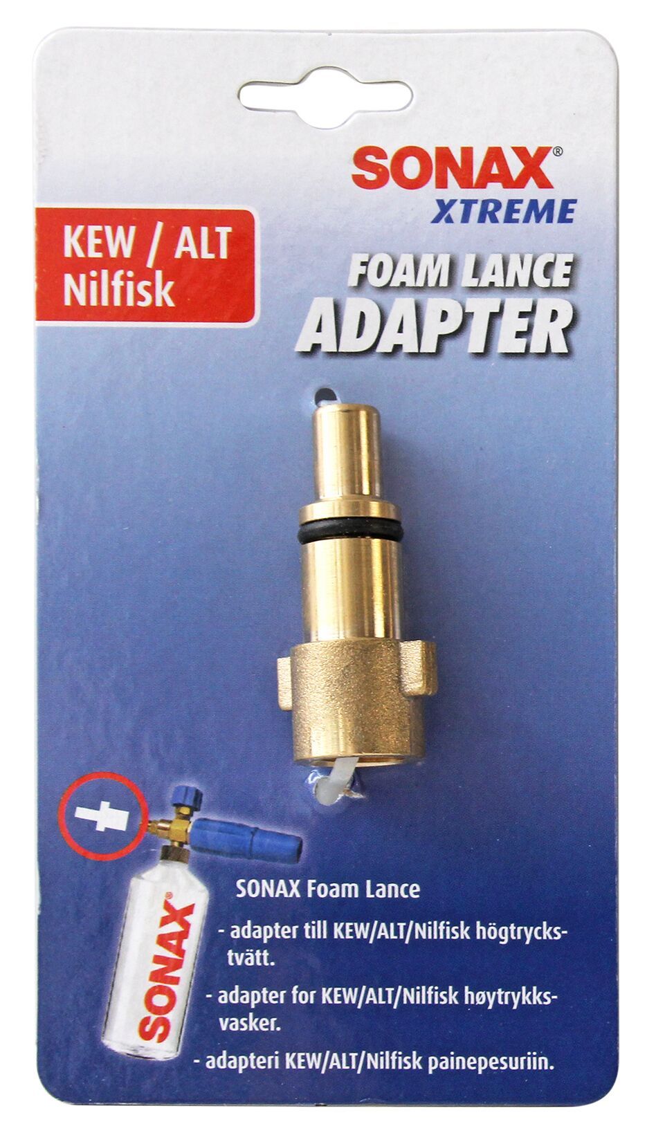 SONAX Adapter KEW/ALTO/Nilfisk till Foam Lance – Precisionspassning för professionell skumapplicering