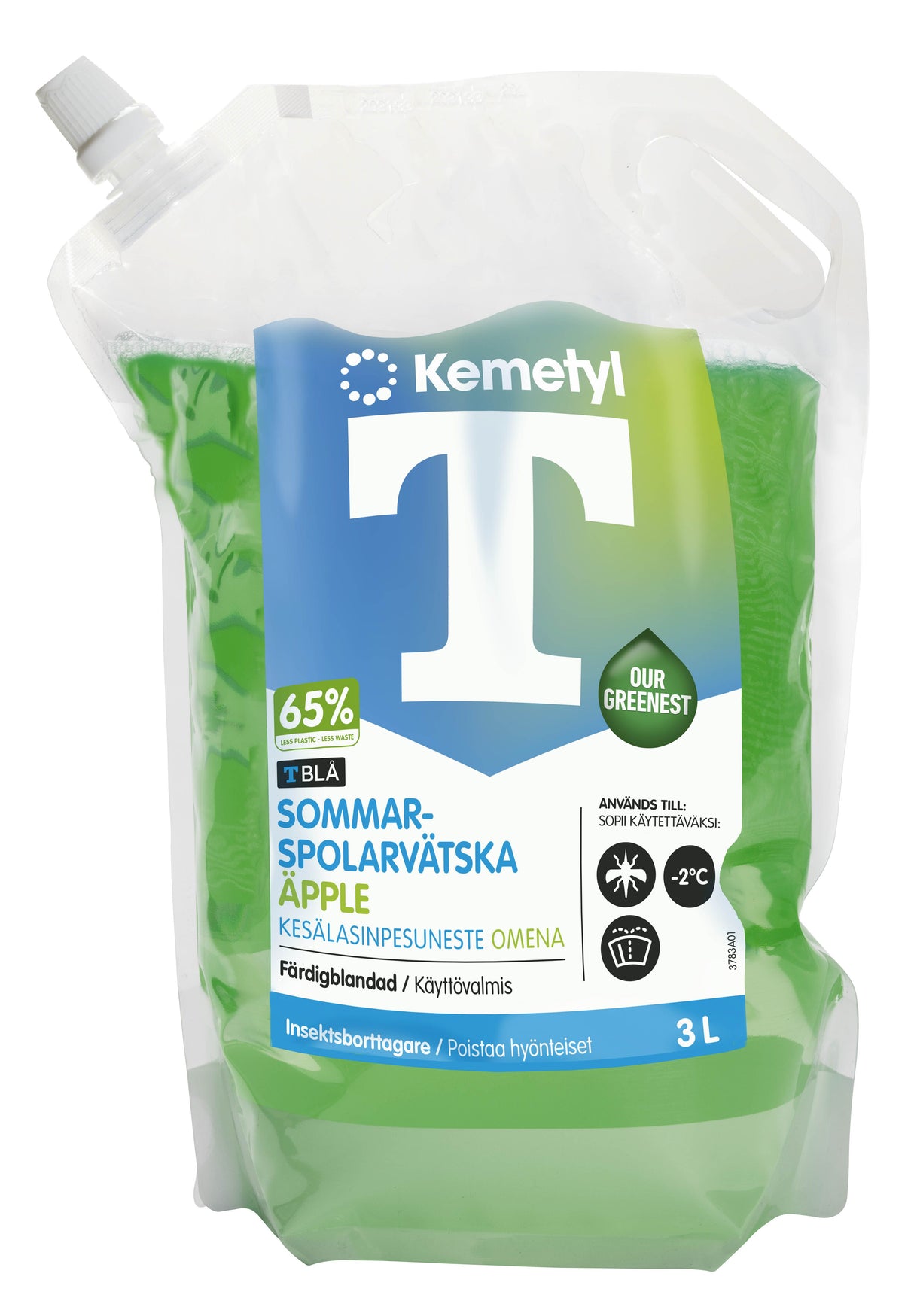 Kemetyl Färdigblandad sommarspolarvätska äpple - 3 l