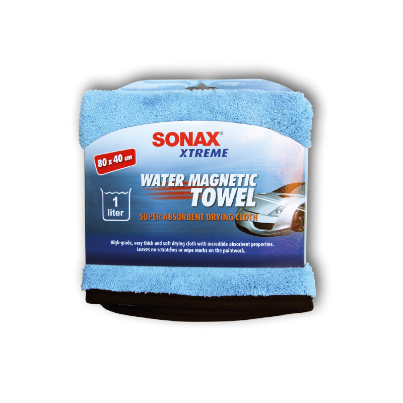 Sonax Xtreme Water Magnetic Towel XL – Högabsorberande mikrofiberduk för snabb fordonstorkning - 80x40 cm
