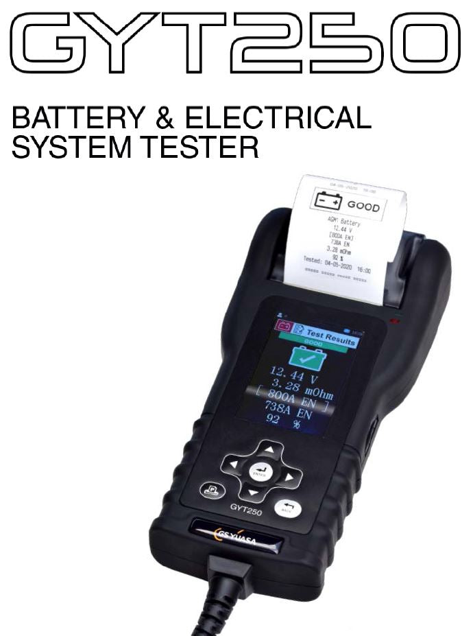 Yuasa Batteri- & elsystemstestare BPGYT250