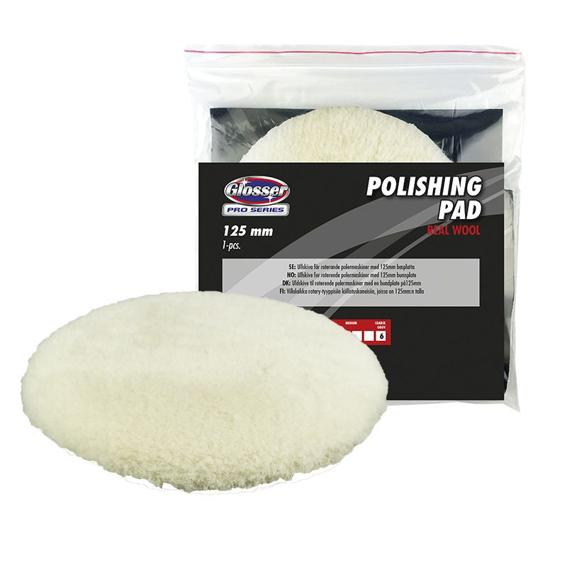 Glosser Pro Polérskiva Ull 125mm
