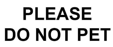 Tershine Dekal - Please Do Not Pet, vit