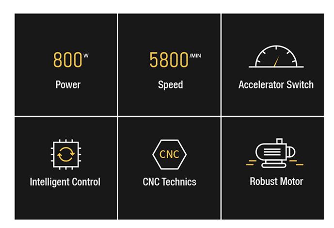 Shinemate DA Polermaskin EX620-15 – Professionell oscillerande polermaskin med 15 mm slag