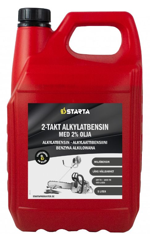 Alkylatbensin 2-takt, Färdig blandad bensin i dunk 5L STARTA