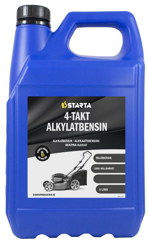 Alkylatbensin 4-takt, Färdig blandad bensin i dunk 5L STARTA