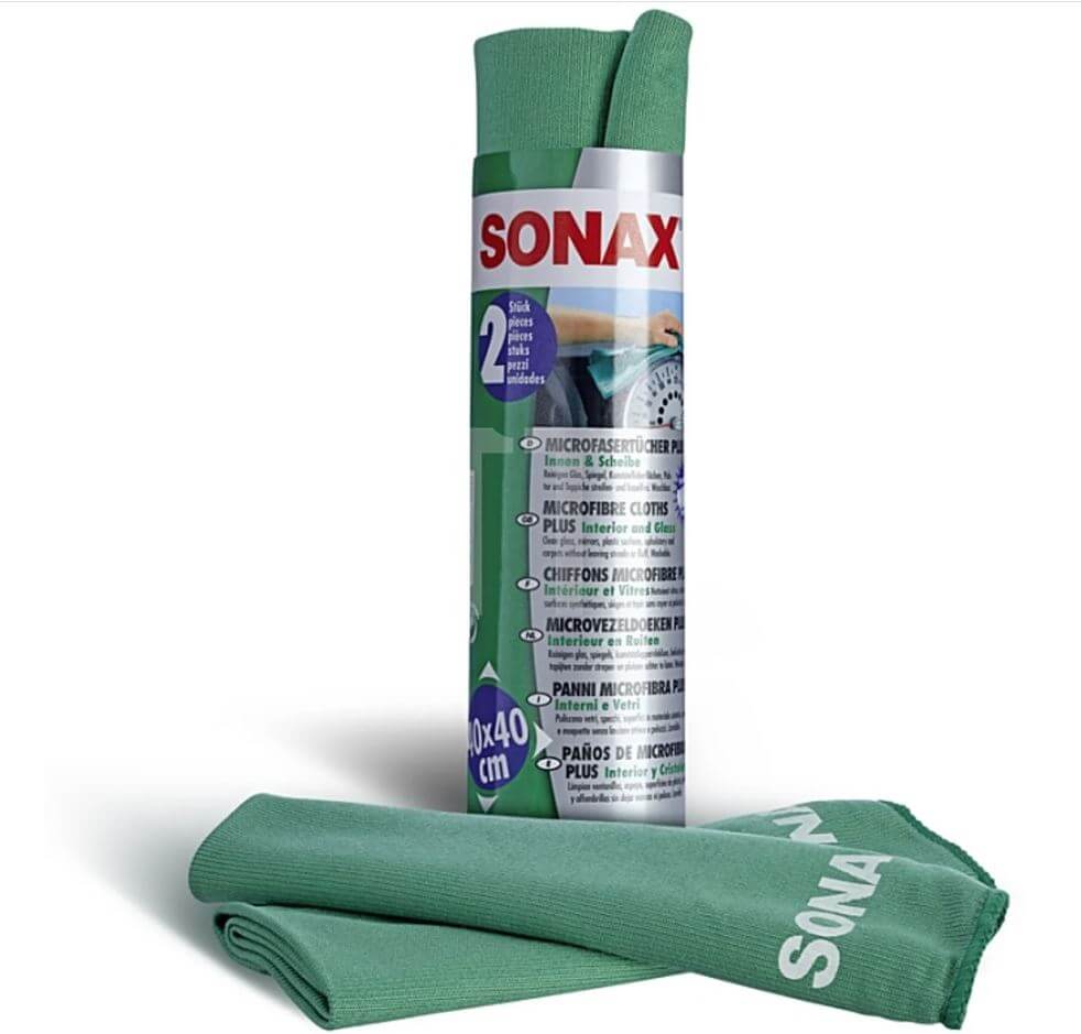 Sonax Microfiberduk Plus Interiör & Glas 2-pack 40x40 cm