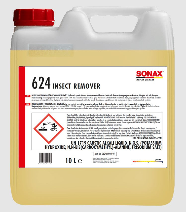 SONAX Insect Remover Strong 10L – Kraftfull insektslösare för professionell användning