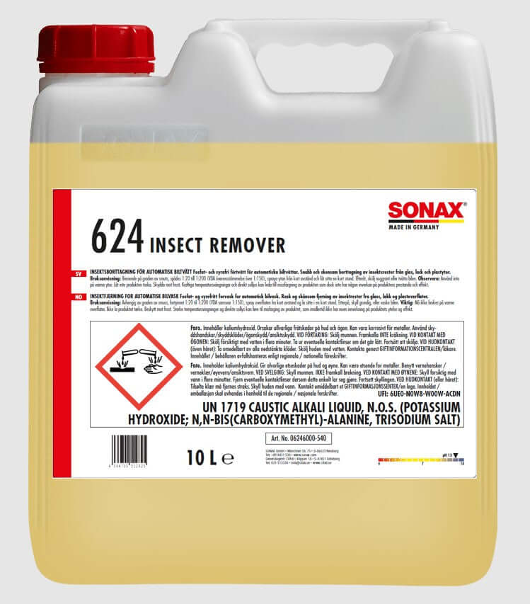 SONAX Insect Remover Strong 10L – Kraftfull insektslösare för professionell användning