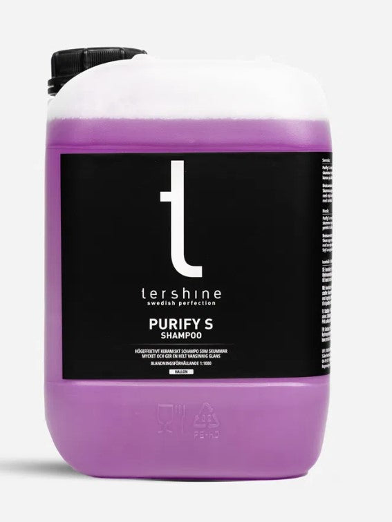 Tershine Purify S - Shampoo, keramiskt schampo, hallon 5 L