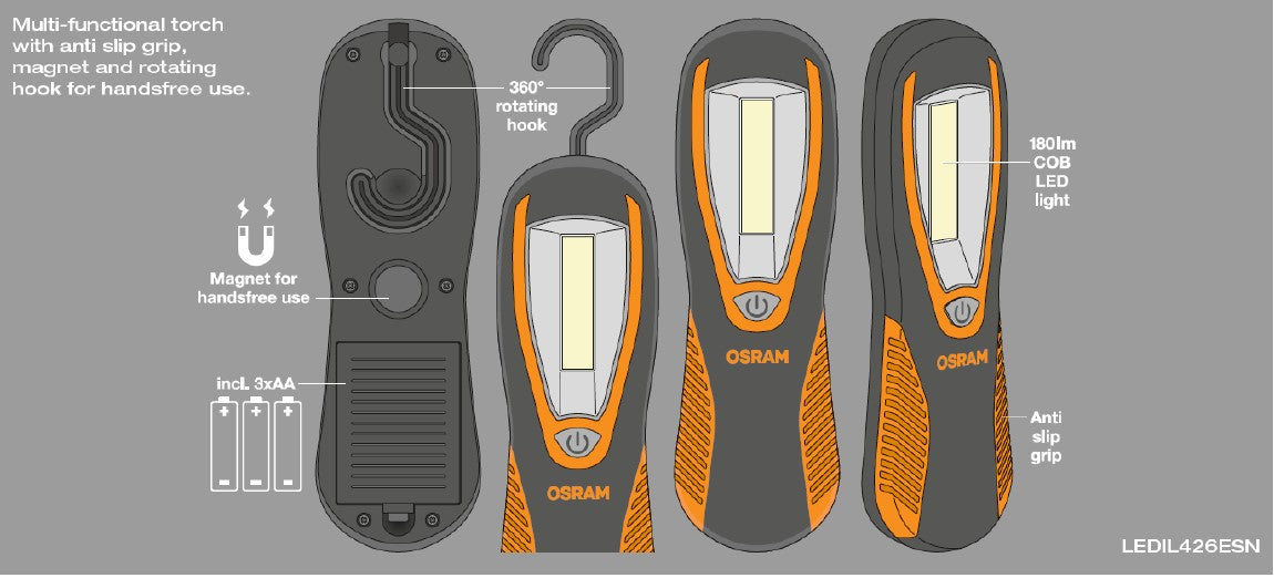 Arbetslampa OSRAM LEDinspect TASK 180 ESSENTIAL
