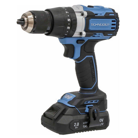 Schneider Skruvdragare 20V – 65 Nm, med slagfunktion och komplett kit