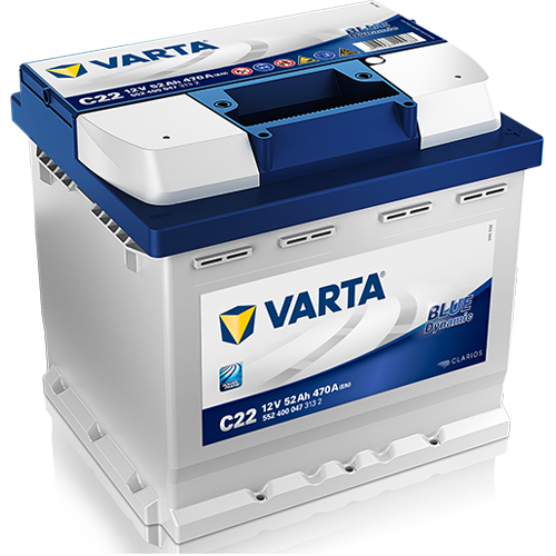 VARTA BLUE dynamic C22, Bilbatteri 12V 52 ah 470 A
