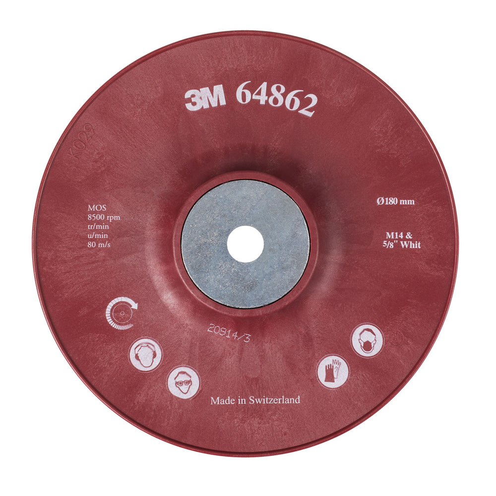 3M™ Räfflad Stödrondell 178 mm – För optimal kylning och hållbarhet vid krävande slipapplikationer