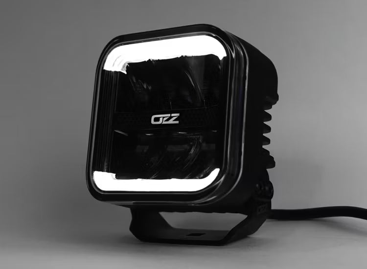 Extraljus OZZ SQR 5" med dynamiskt positionsljus, svart