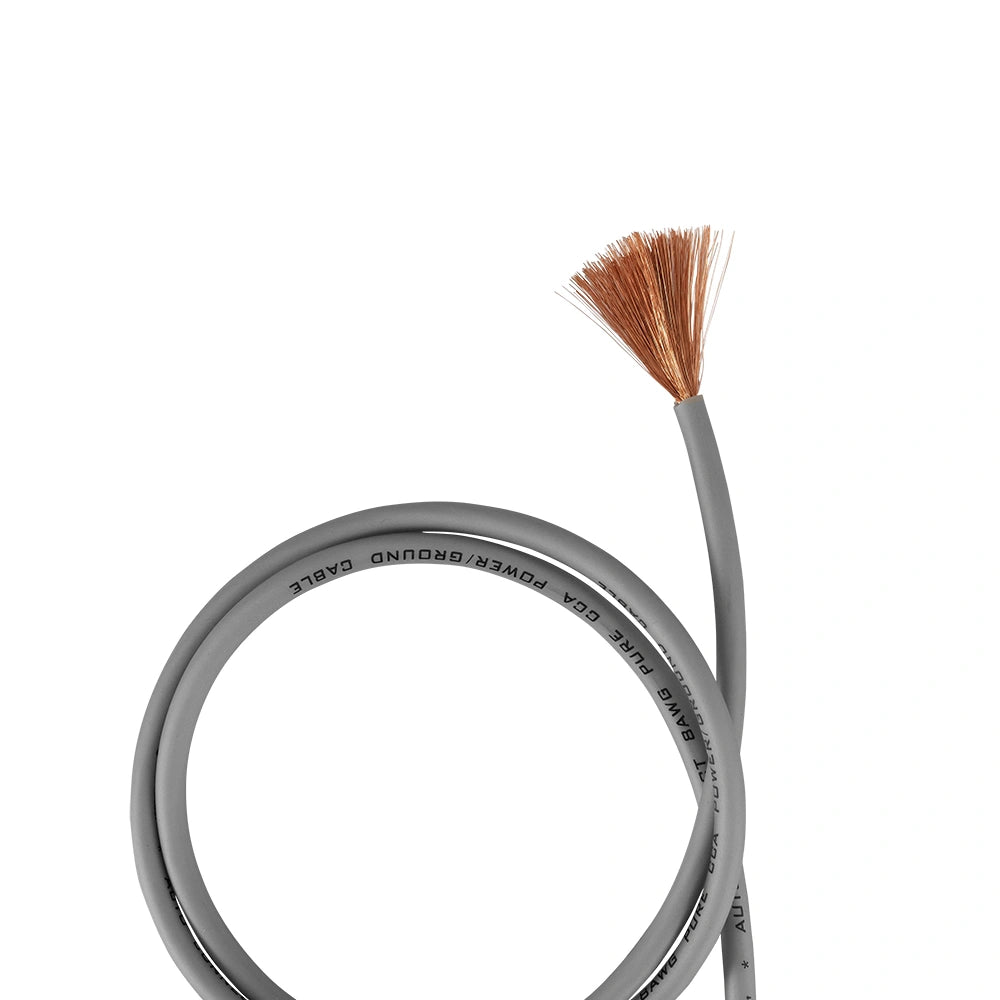 Auto-Connect 2 meter strömkabel CCA 10mm², grå