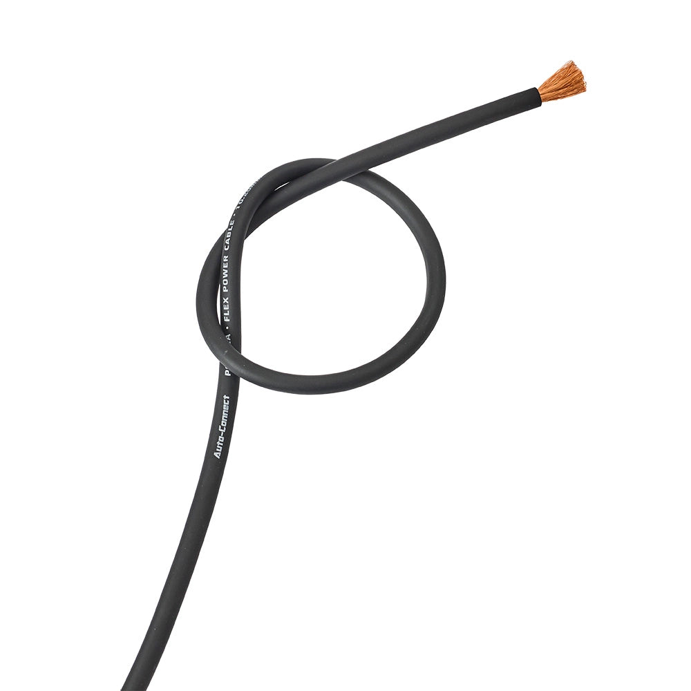 Auto-Connect svart strömkabel CCA 10.2mm², metervara