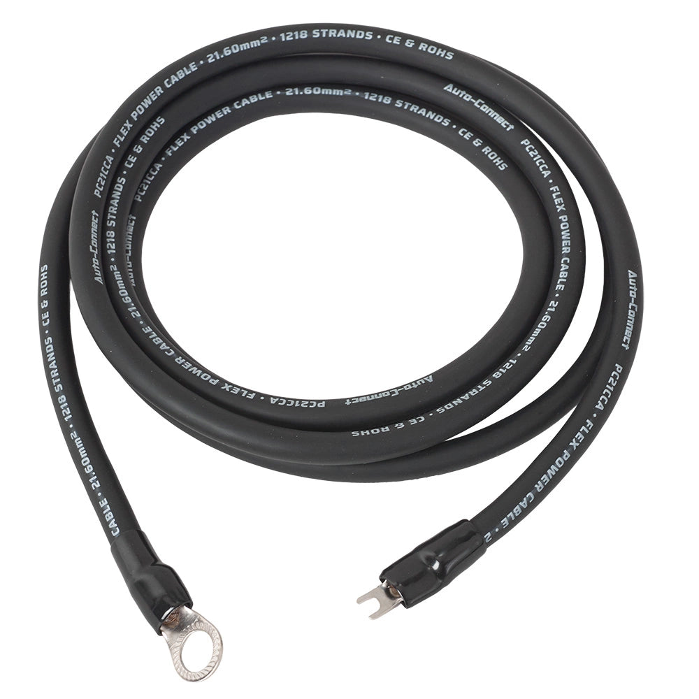 Auto-Connect 2.5 meter strömkabel CCA 21.6mm², svart