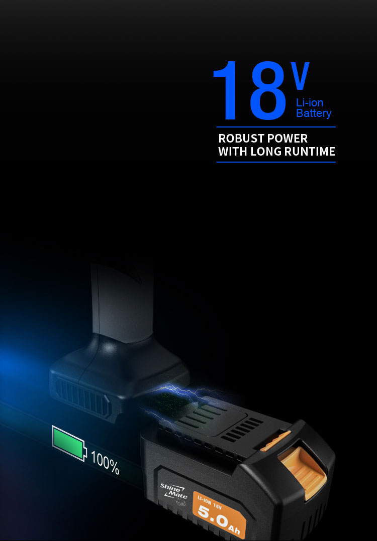 ShineMate Polermaskin EB351-5/15. Sladdlös