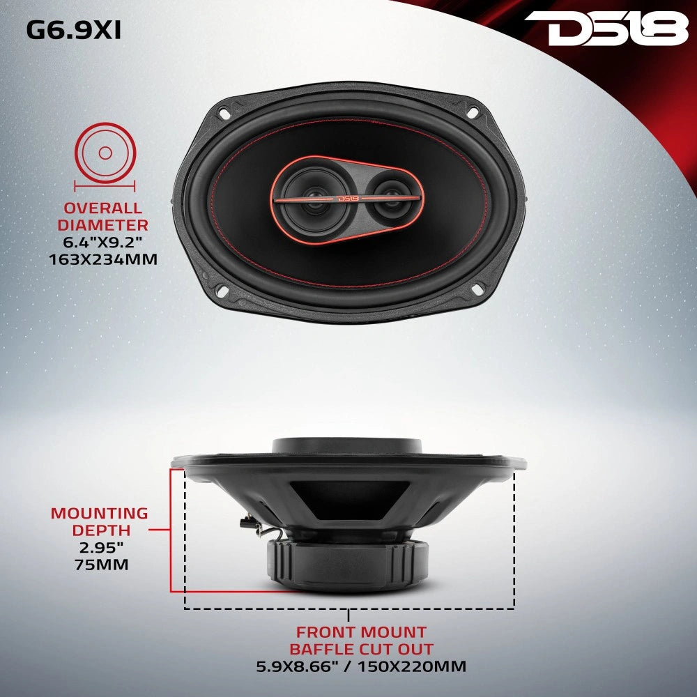 DS18 G6.9Xi, 6x9 tums koaxialhögtalare