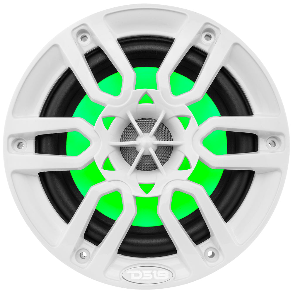 DS18 NXL-6, vita 6.5 tums marinhögtalare med LED, par, ny produkt - fraktskadad kartong