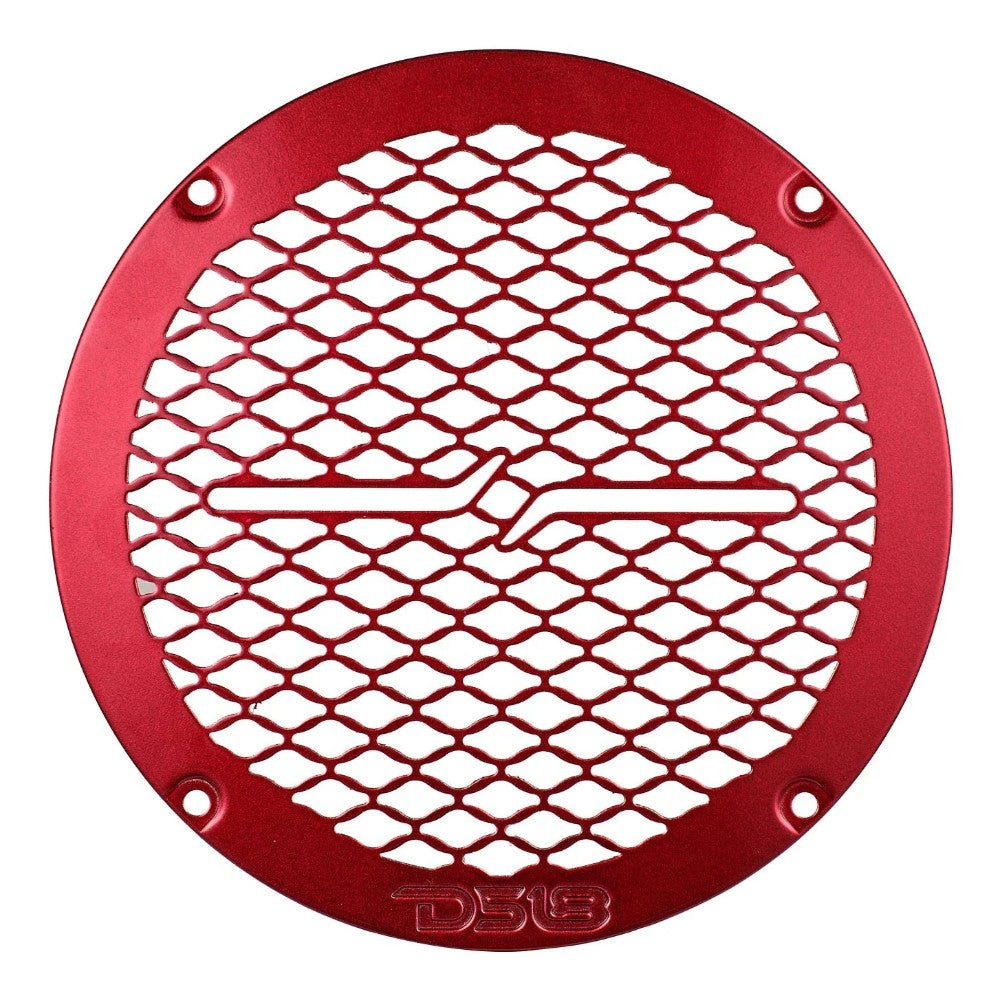 DS18 PRO-GRILL6MS/RD, slimmat 6.5 tums högtalargaller i metall, röd