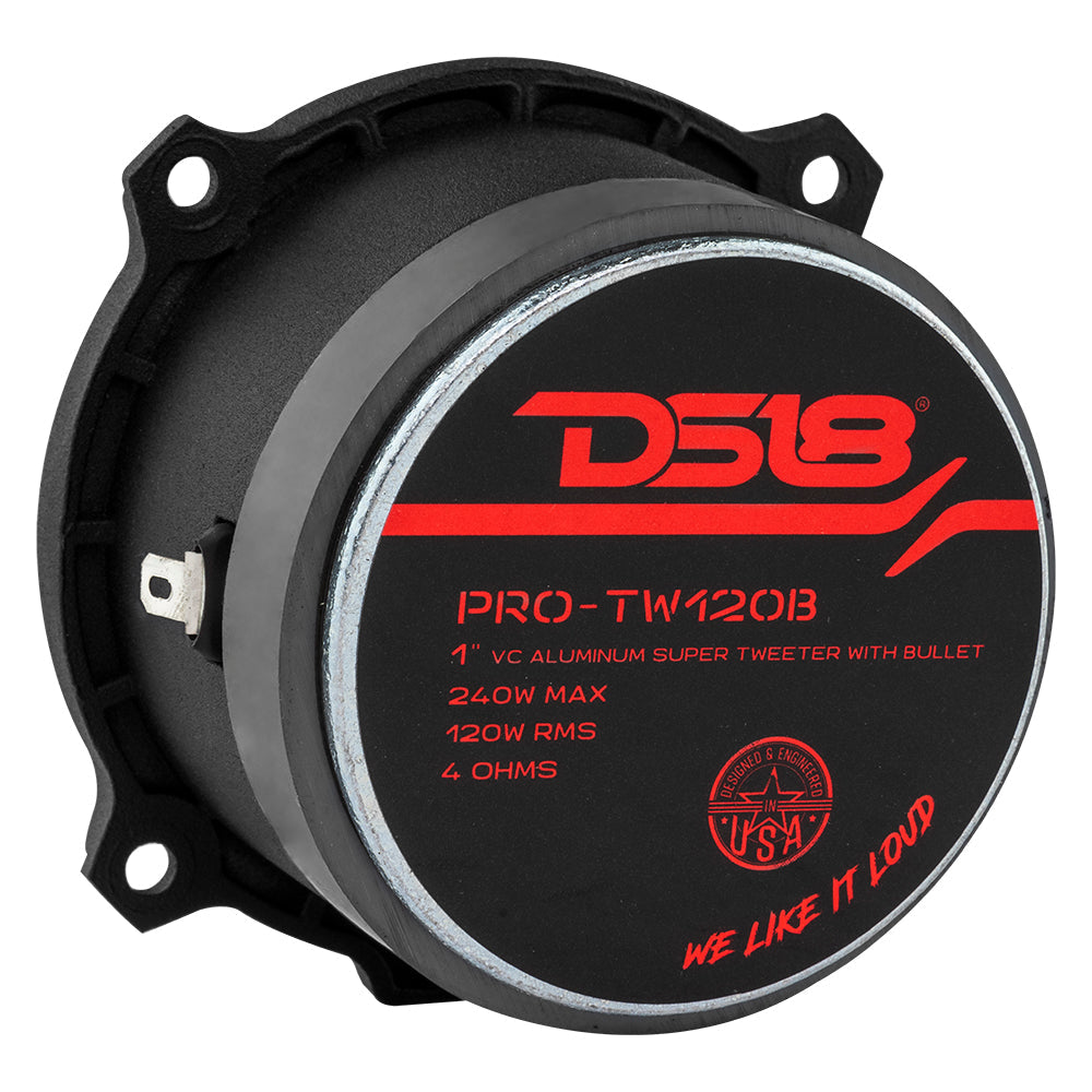 DS18 PRO-TW120B, svart SPL-diskant, par