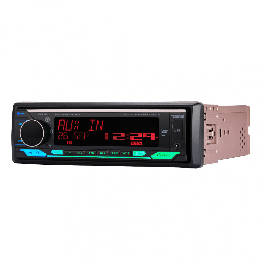 DS18 SDX-200, High Power-bilstereo med 4x60W RMS och inbyggd DSP