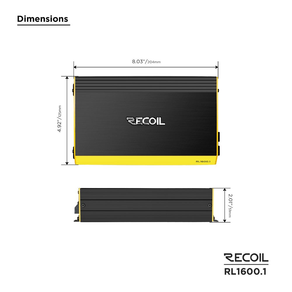 Recoil RL1600.1, monoblock