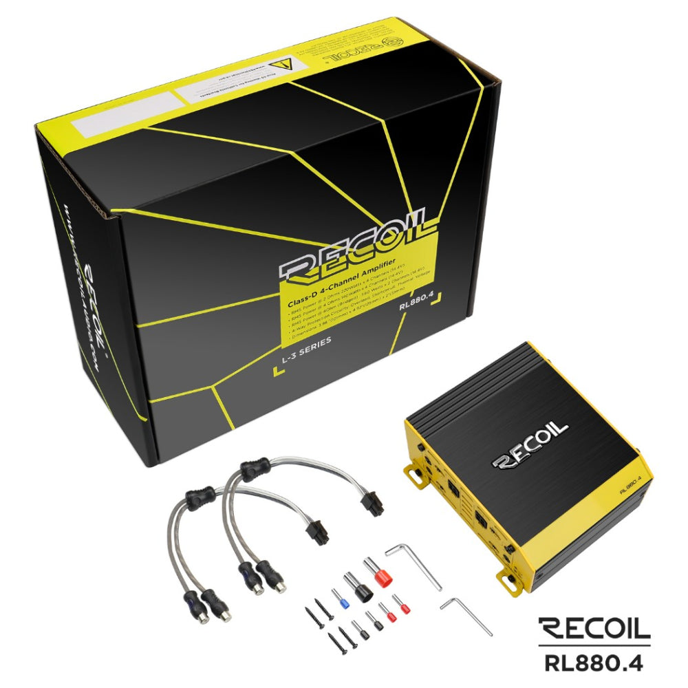 Recoil RL880.4, fyrkanaligt slutsteg