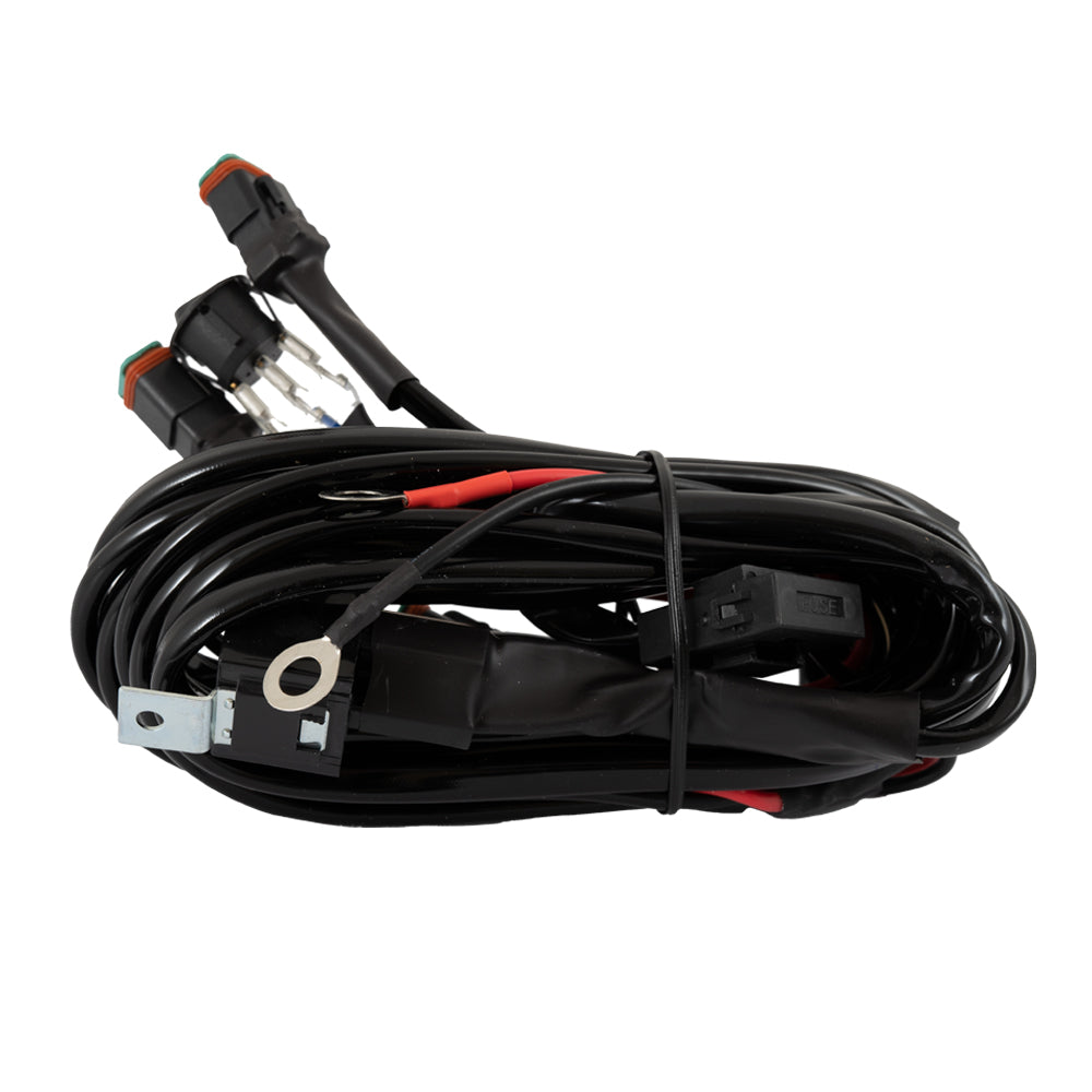 NIZLED 12V Kabelstam till extraljus, 3x DTP-kontakt, 500W max