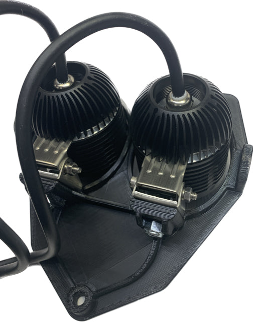Lampfäste Sherco 2012-2023, 80w med 2st NIZLED R40DRL