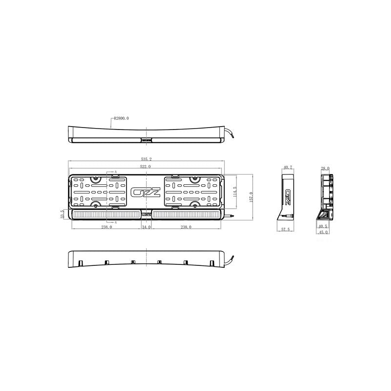 Ozz DLP1 20” Extraljusramp Led - Vit