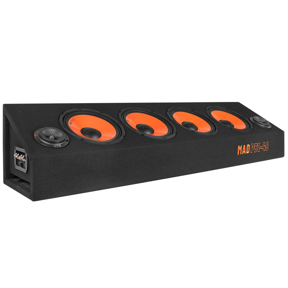 GAS MAD PB1-48, 8" midbasar i färdigmonterad raggarplanka